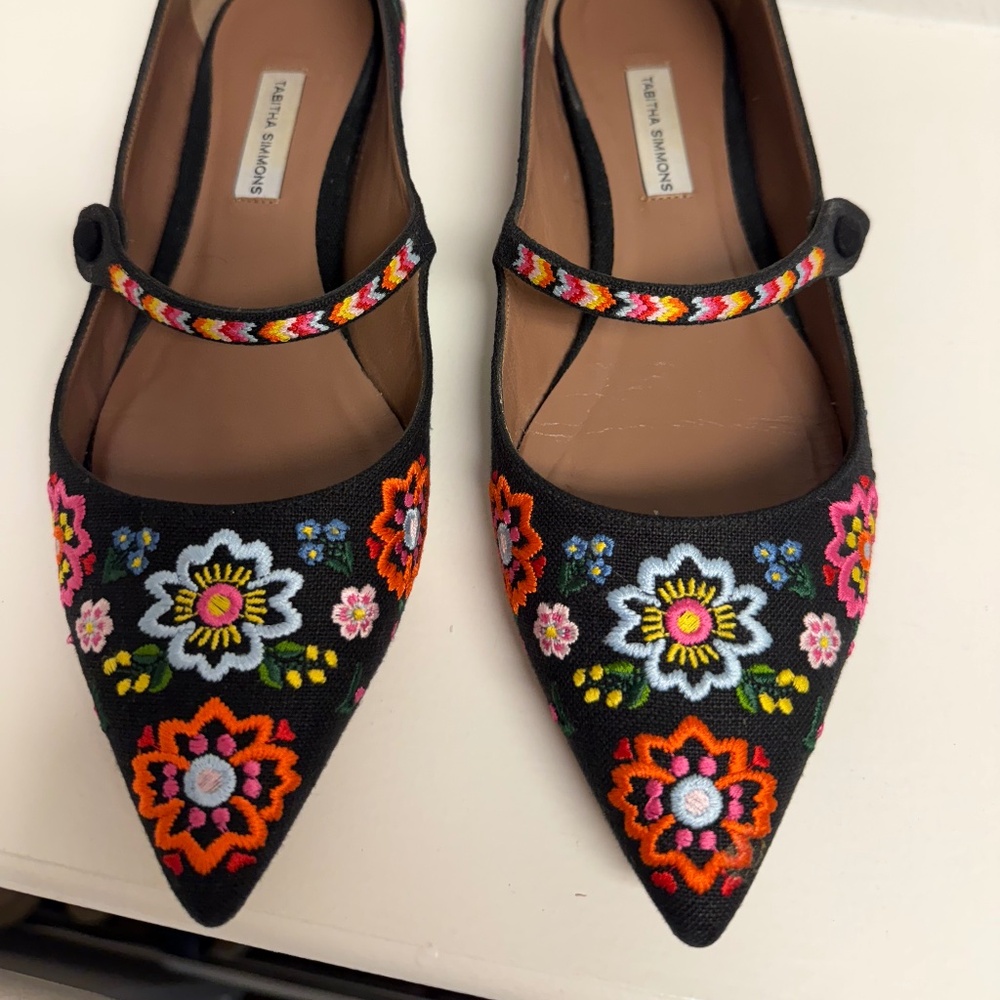 Tabitha Simmons Hermione pointed toe ballet flats size EU38